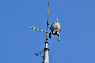 The weathervane atop Berkeley College