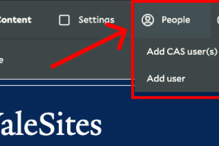 YaleSites people settings