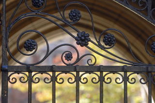 wrought iron of sillman college gate