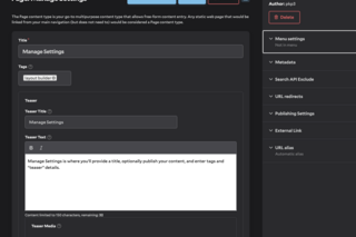 manage settings screenshot