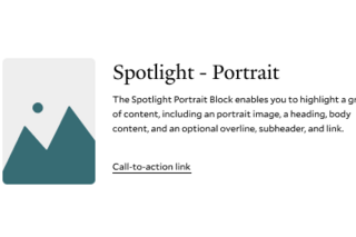 (Portrait) Spotlight Block