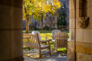 Fall in the Branford College Courtyard