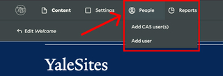 YaleSites people settings