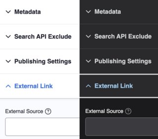 Light and dark themes side-by-side