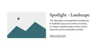 spotlight landscape block