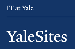 Screen shot of the secondary branding on YaleSites website, the secondary branding says  IT at Yale