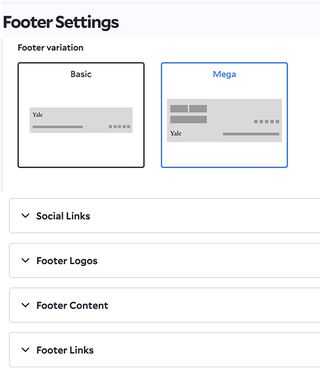 Footer Settings