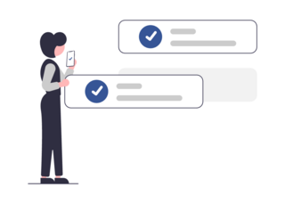 Illustration of best practices with checkmarks