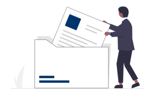 Filing system on undraw