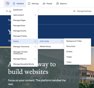 media library admin toolbar